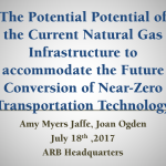 Potential to Build Current Natural Gas Infrastructure to accommodate the Future Conversion of Near-Zero Transportation Technology