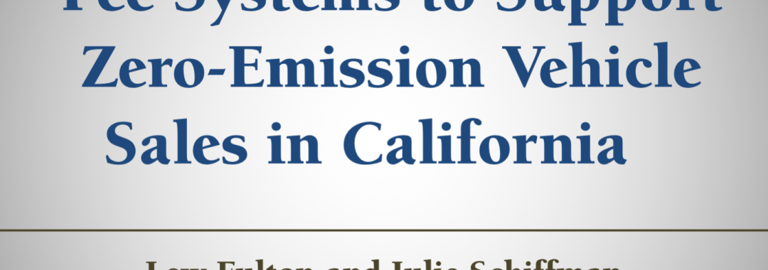 Equity Impacts of Fee Systems to Support Zero-Emission Vehicle Sales in California