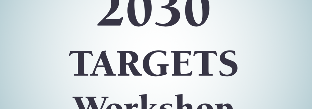Achieving 2030 Targets Workshop